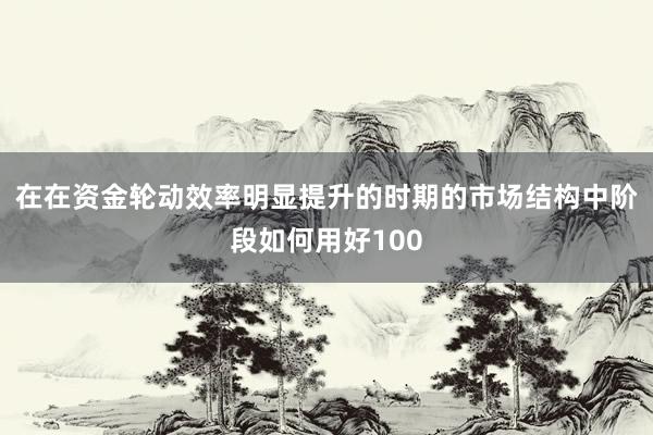 在在资金轮动效率明显提升的时期的市场结构中阶段如何用好100