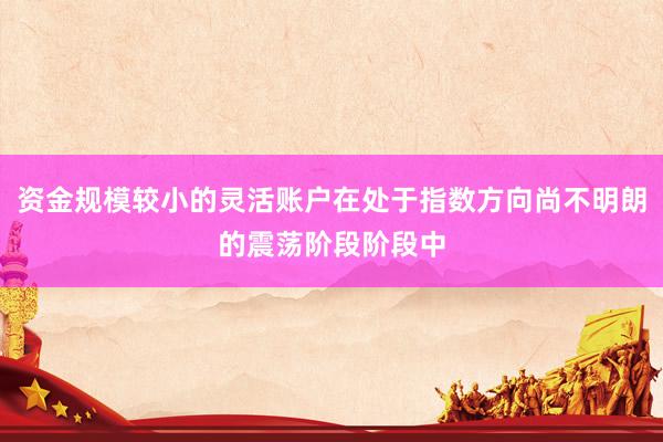 资金规模较小的灵活账户在处于指数方向尚不明朗的震荡阶段阶段中