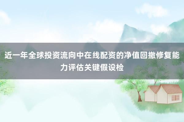 近一年全球投资流向中在线配资的净值回撤修复能力评估关键假设检