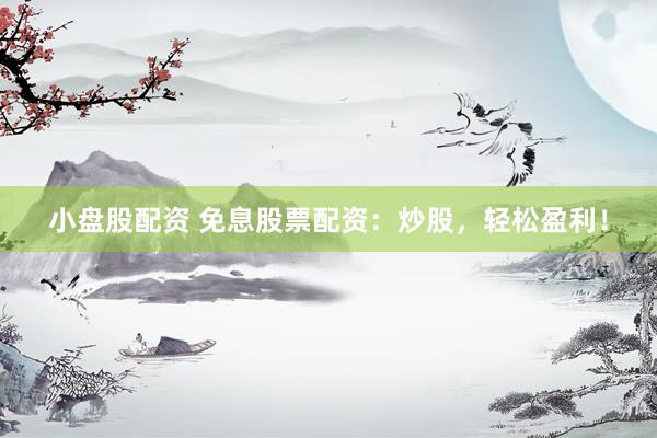 小盘股配资 免息股票配资：炒股，轻松盈利！
